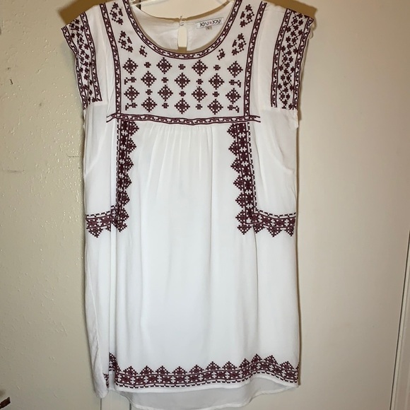 Joy Joy Dresses & Skirts - Embroidered Cotton Shift Dress by JoyJoy